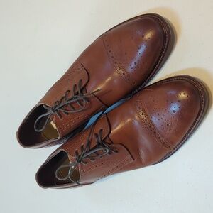 Joseph Abboud, Cognac /saddle color tie Oxford leather shoes. Sz 11